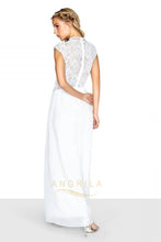Elegant  Ivory High Neck Applique Bridal Dresses
