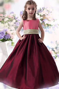 Ball Gown Sleeveless Long Flower Girl Dresses