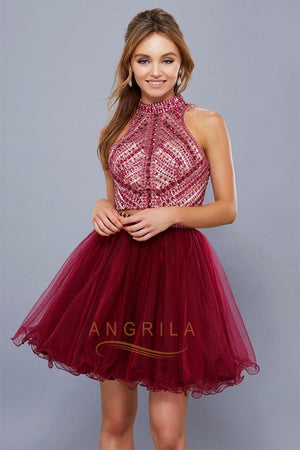 Princess Two-Piece Beading Short Formal Cocktail Dresses