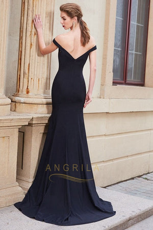 Sexy Trumpet/Mermaid Off-the-shoulder Long Formal Prom Dresses