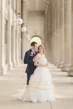 Ball Gown Strapless Ruffled Organza Wedding Dresses