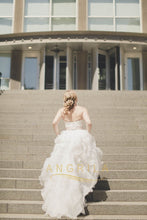 Ball Gown Strapless Ruffled Organza Wedding Dresses