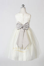A-Line/Princess Tea-length Flower Girl Dresses with Bow(s)
