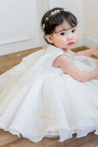 A-Line/Princess Cute Scoop Tulle Flower Girl Dresses