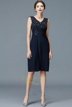 V-neck Chiffon Knee-Length Mother of the Bride Dresses (Jacket included)