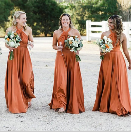 A-Line Halter Floor-Length Bridesmaid Dress With Pleats