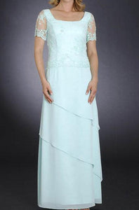 Mother of Bride Dress with Beading and Lace Applique