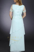 Mother of Bride Dress with Beading and Lace Applique