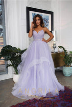 A-Line Spaghetti Straps Sleeveless Layers Tulle Wedding Dresses