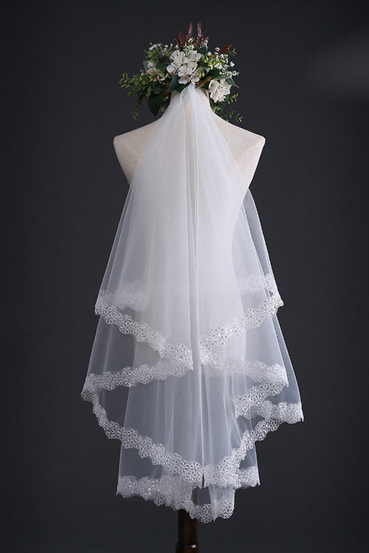 Pretty Bridal Wedding Veils with Lace