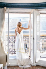 A-line Spaghetti Straps V-neck Long Maternity Wedding Dresses