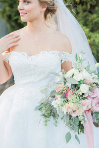 Off-the-Shoulder Layers Organza Wedding Dresses