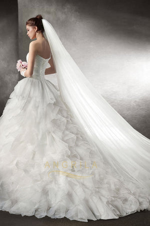 A-line/Princess Strapless Sweetheart Ruffles Wedding Dresses