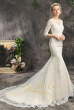 Illusion Neckline Mermaid Bridal Wedding Dresses