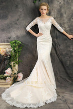 Illusion Neckline Mermaid Bridal Wedding Dresses