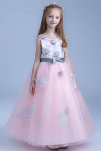 A-line Cute Ankle-length Tulle Flower Girl Dresses