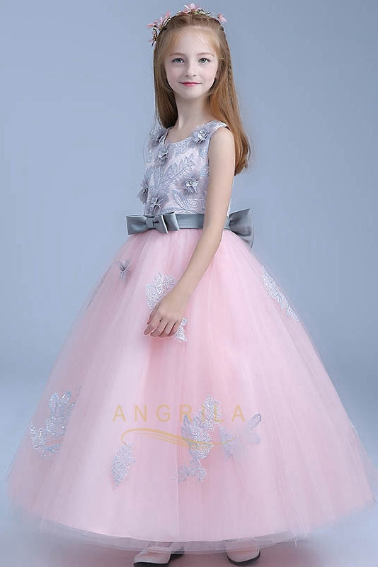 A-line Cute Ankle-length Tulle Flower Girl Dresses