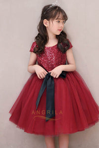 A-line Princess Cap Sleeves Flower Girl Dresses
