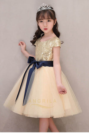 A-line Princess Cap Sleeves Flower Girl Dresses