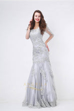 Floor-length Mermaid Evening Dress with Appliques