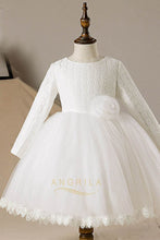 Princess Ball Gown Long Sleeves Flower Girl Dresses