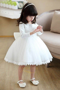Princess Ball Gown Long Sleeves Flower Girl Dresses