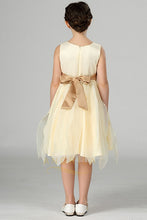 A-line Sequined Top Bodice Knee-length Flower Girl Dresses
