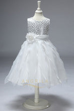A-line Sequined Top Bodice Knee-length Flower Girl Dresses