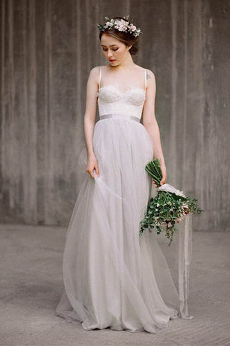 Spaghetti Straps Sweetheart Tulle Bridesmaid Dresses