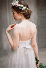 Spaghetti Straps Sweetheart Tulle Bridesmaid Dresses