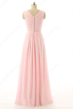 V-Neck Chiffon with Flower(s) Bridesmaid Dresses