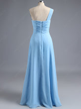 Chiffon Ruffles One-Shoulder Bridesmaid Dress