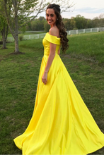 Modern Ball Gown Off-the-Shoulder Sweep Train Prom Dresses