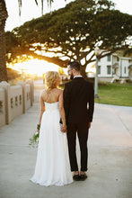 Sleeveless Long Sweetheart Floor Length Chiffon Bridal Dresses