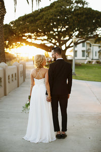 Sleeveless Long Sweetheart Floor Length Chiffon Bridal Dresses